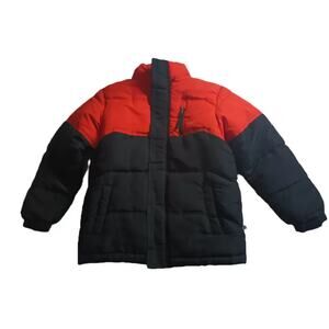 Magellan Outdoor Unisex Adult Jacket Full Zip Pockets Logo Black/Red Sz S B001
